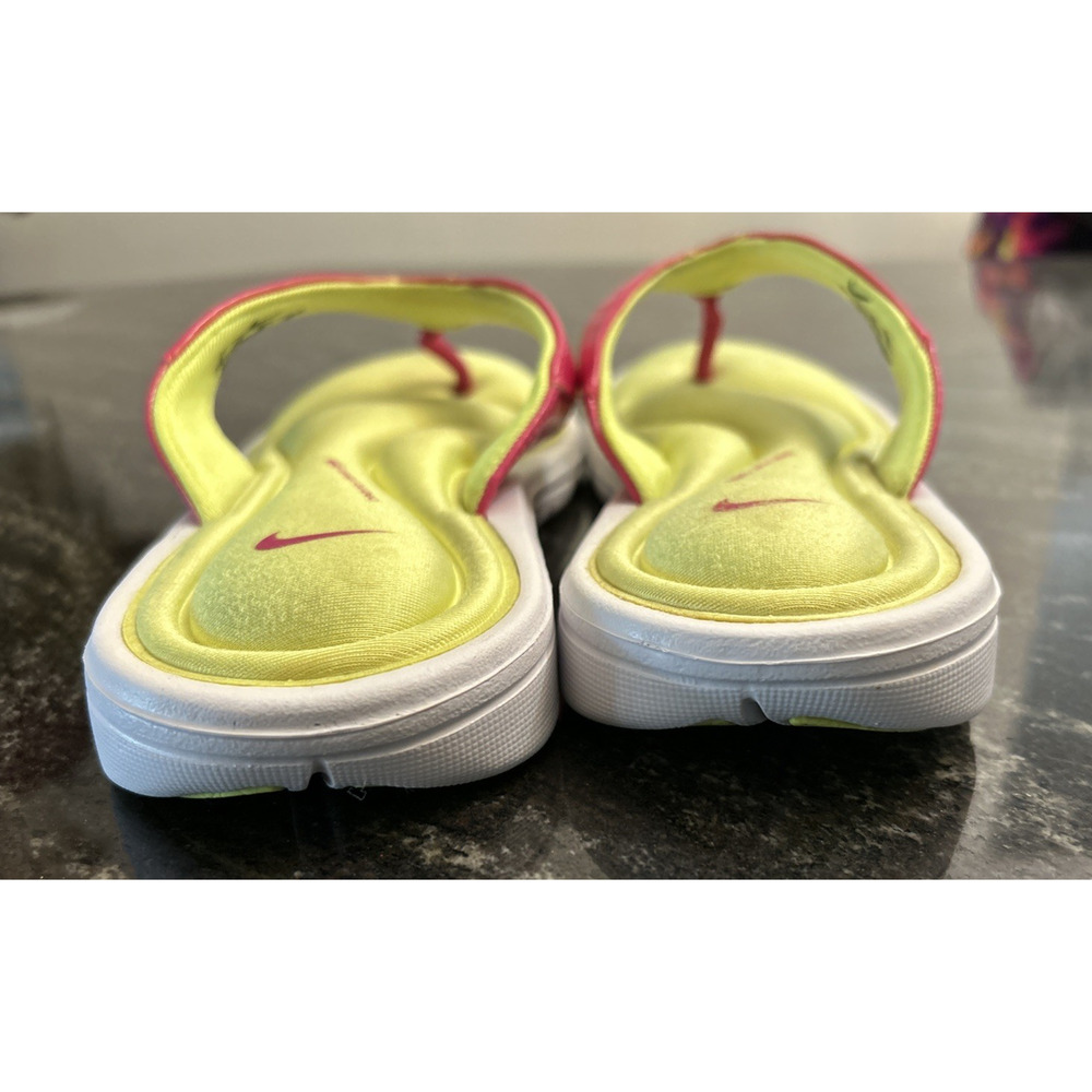 Nike Comfort Thong Women's Size 8 Vivid Pink Neon Green 354925-612 Shoes - Picture 9 of 11